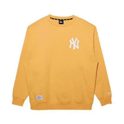 New Era FW22 MLB Solid Color Printed Pullover Hoodie Unisex Yellow 13480571