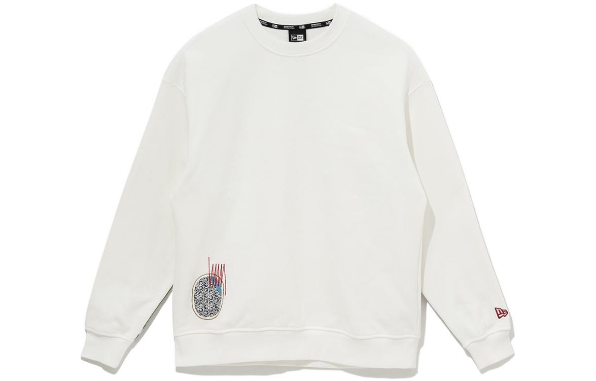 New Era FW22 Printed Crewneck Pullover Long Sleeve Sweatshirt White () 13338535