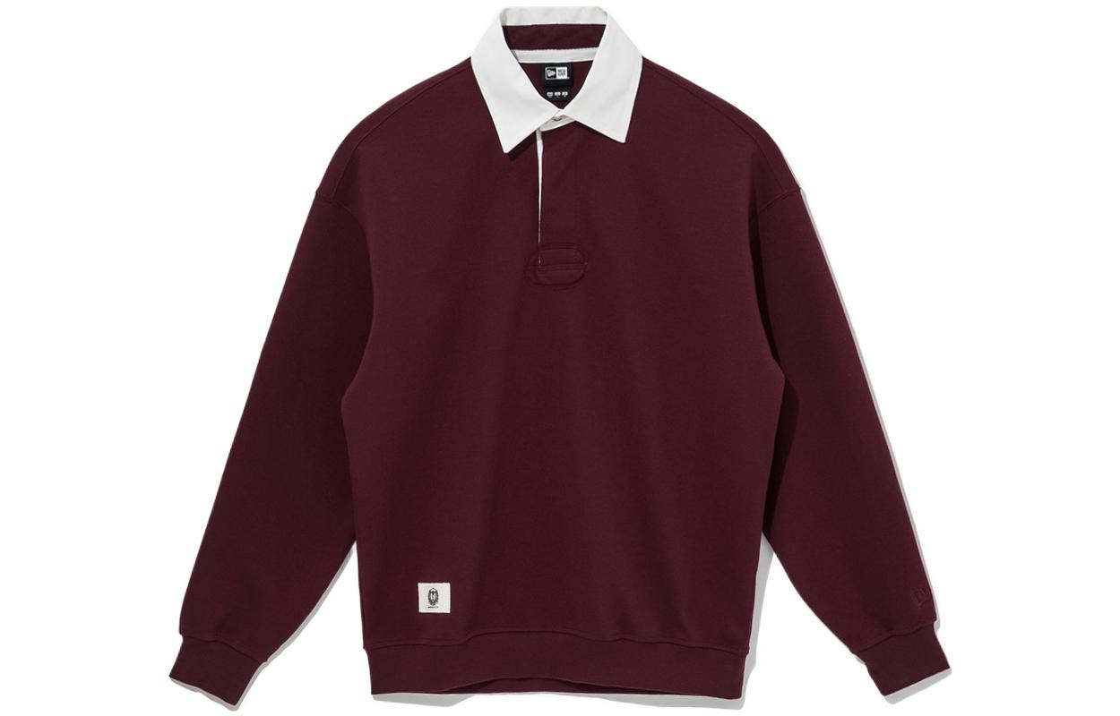 New Era FW22 Red Patchwork Pullover Hoodie Unisex 13513275