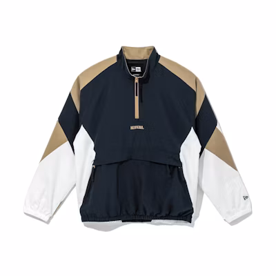 New Era FW22 Retro Colorblock Sports Jacket Deep Blue 13338707