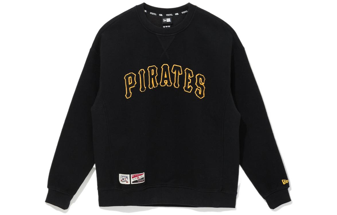 New Era FW22 Solid Logo Embroidered Crewneck Sweatshirt Unisex Black 13341521