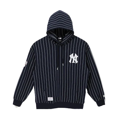 New Era FW22 Solid Logo Stripe Long Sleeve Sweatshirt Navy Blue 13338658