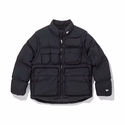New Era FW22 Unisex Black Detachable Collar Jacket Long Sleeve 13338562