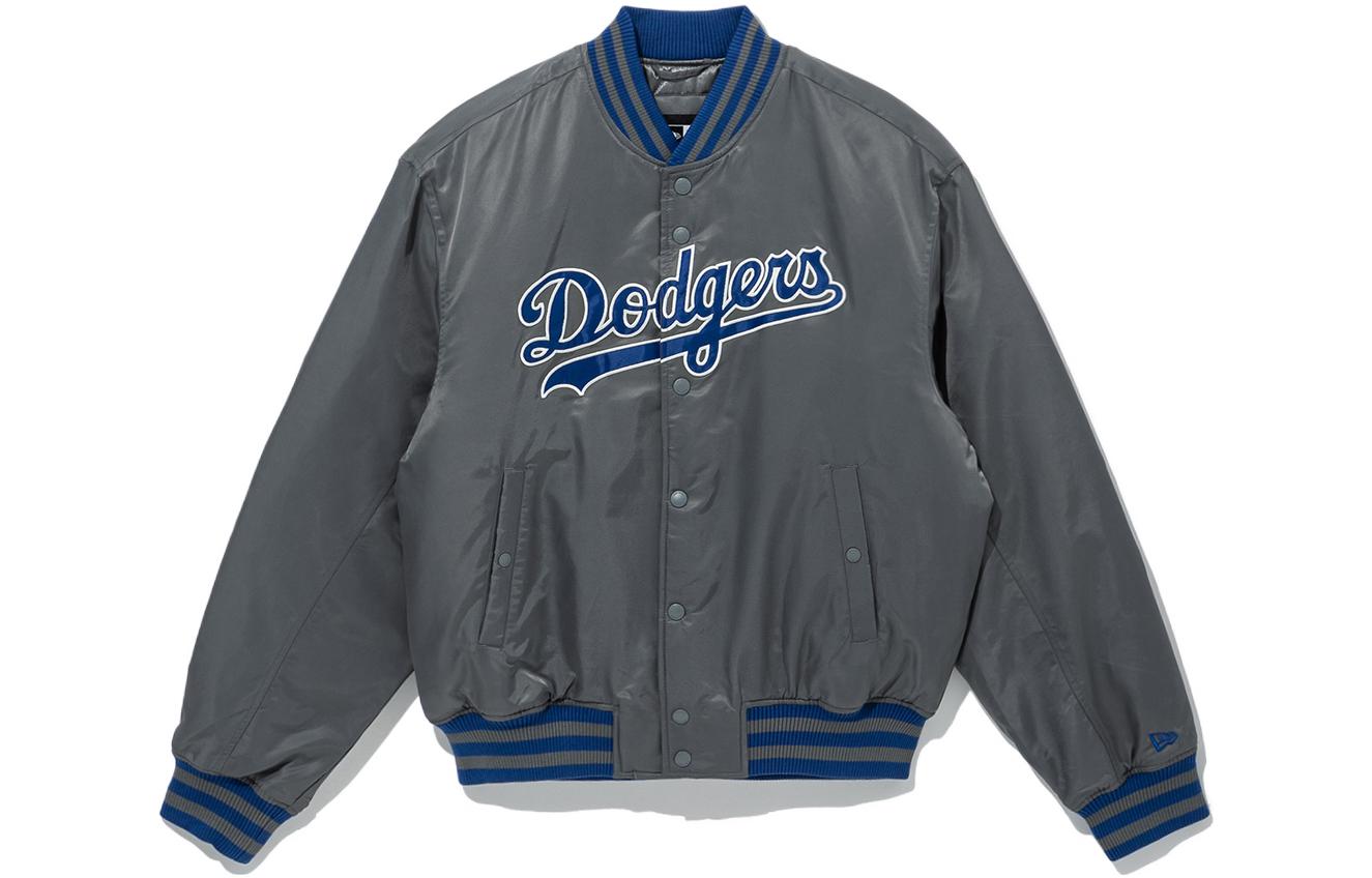 New Era FW22 Unisex Grey Long Sleeve Jacket with Logo Print 13338642