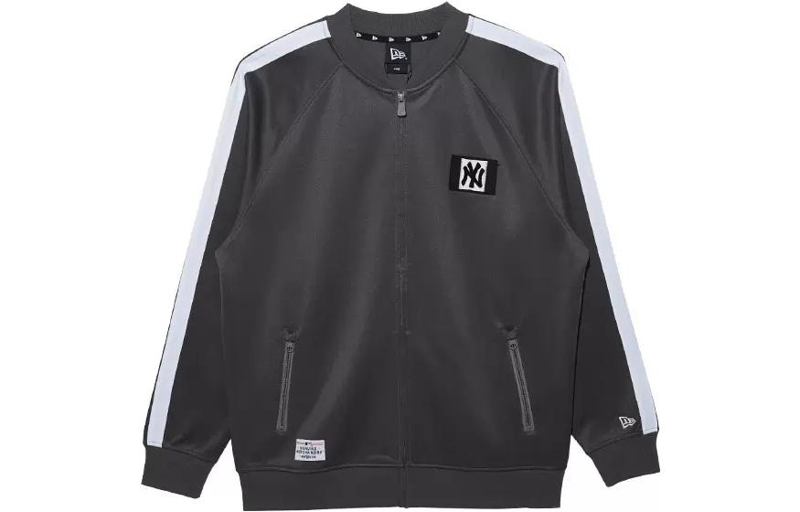 New Era FW22 x MLB New York Yankees Gray Patchwork Zip-Up Jacket Mens 13350901