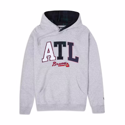 New Era FW23 AtlAnta Braves Letter Graphic Hoodie Unisex - Gray 60430695