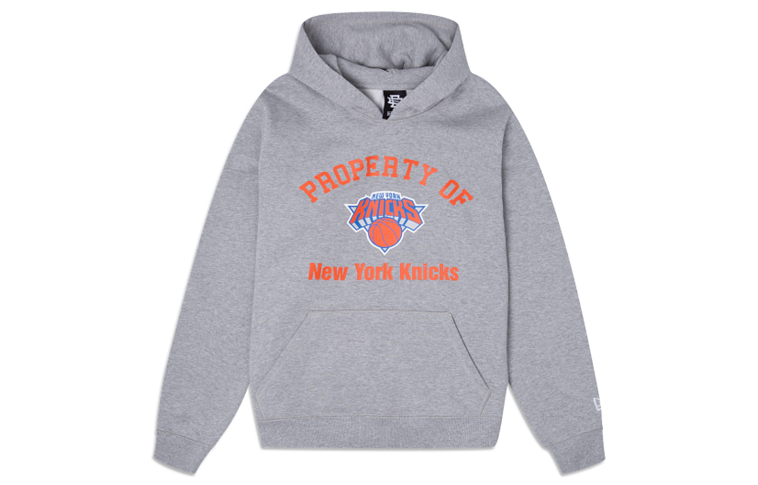 New Era FW23 Basketball Letter Print Hoodie Unisex Gray 60349339