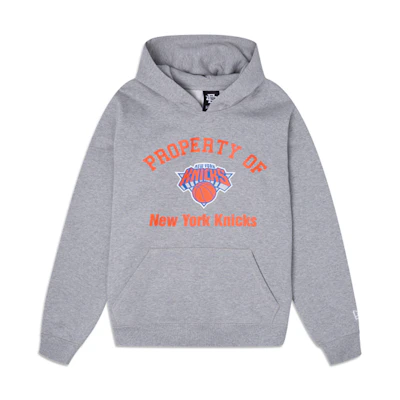 New Era FW23 Basketball Letter Print Hoodie Unisex Gray 60349339