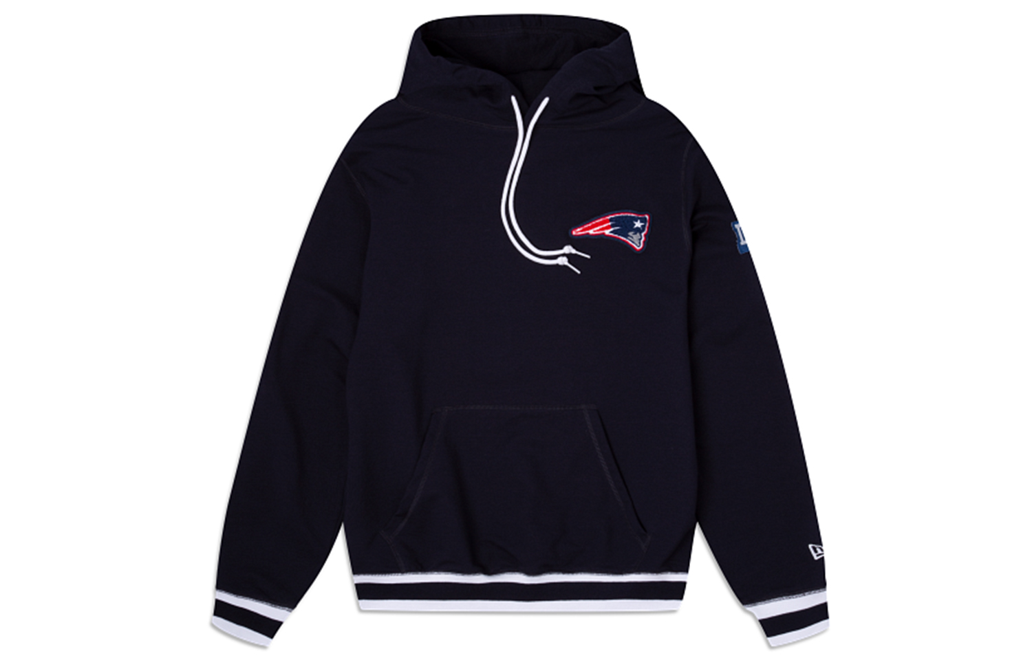 New Era FW23 Black Embroidered Logo Hoodie Unisex Long Sleeve 60296953