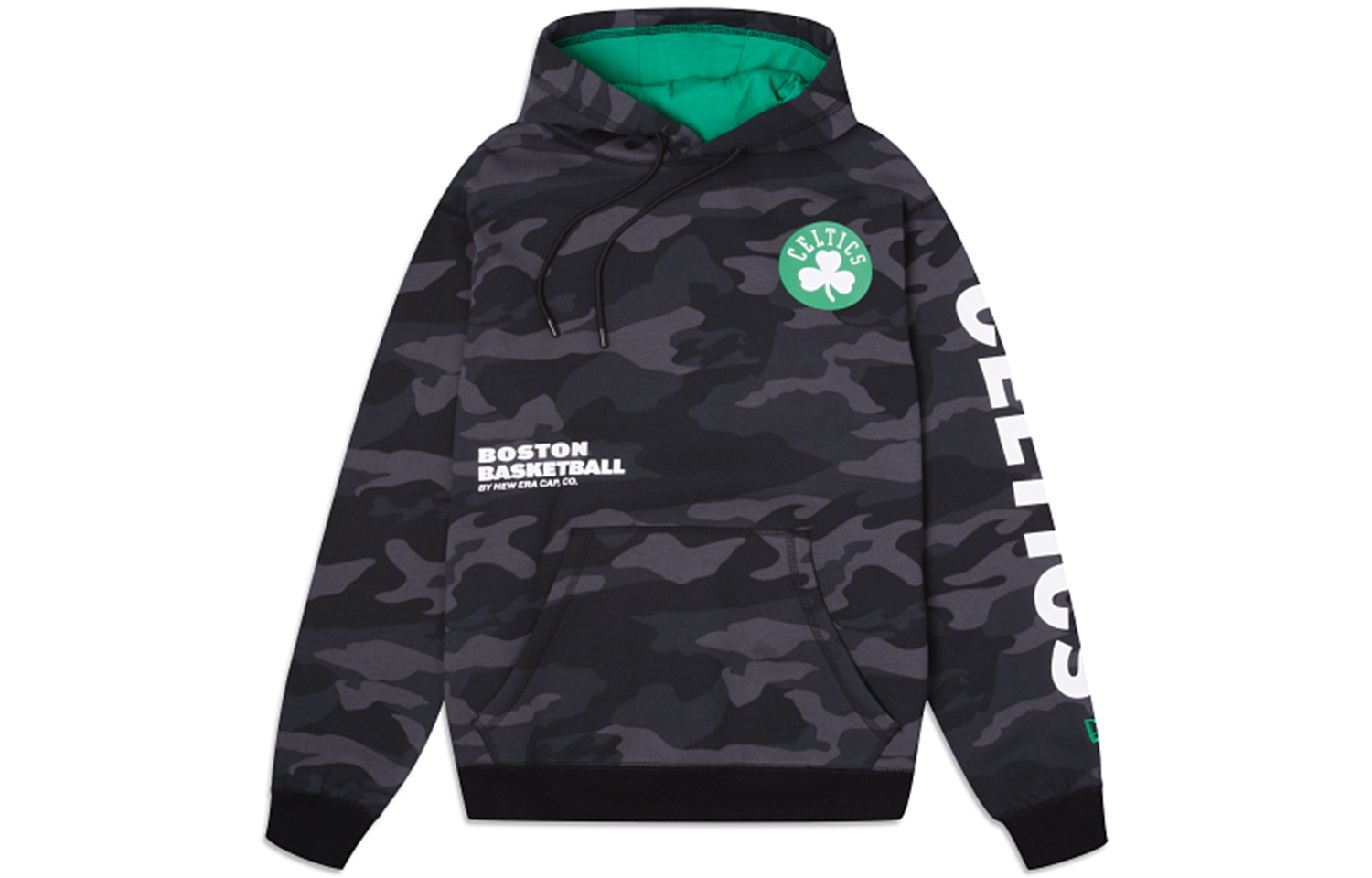 New Era FW23 Black Letter Print Pocket Hoodie Unisex 13136524