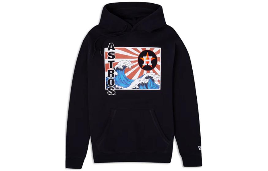 New Era FW23 Black Lettering Scenic Print Hoodie Unisex Pullover 60416576