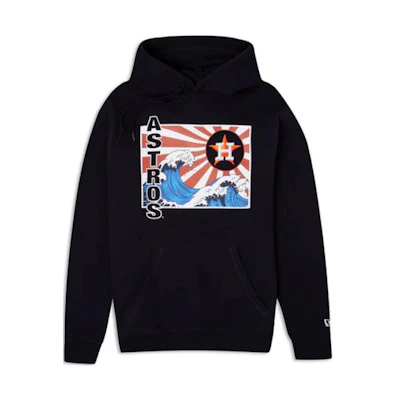 New Era FW23 Black Lettering Scenic Print Hoodie Unisex Pullover 60416576