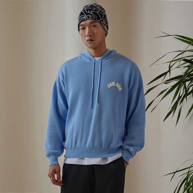 Shop Sudadera con Capucha Unisex Azul Bordada New Era FW23 Casual. 13789212