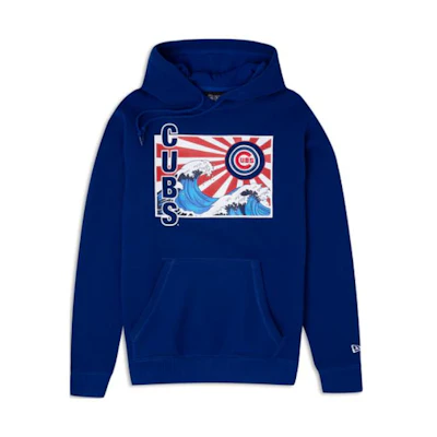 New Era FW23 Blue Letter Print Pullover Hoodie Unisex 60416577