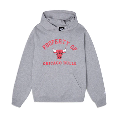 New Era FW23 Bull Letter Print Hoodie Unisex Gray 60349340