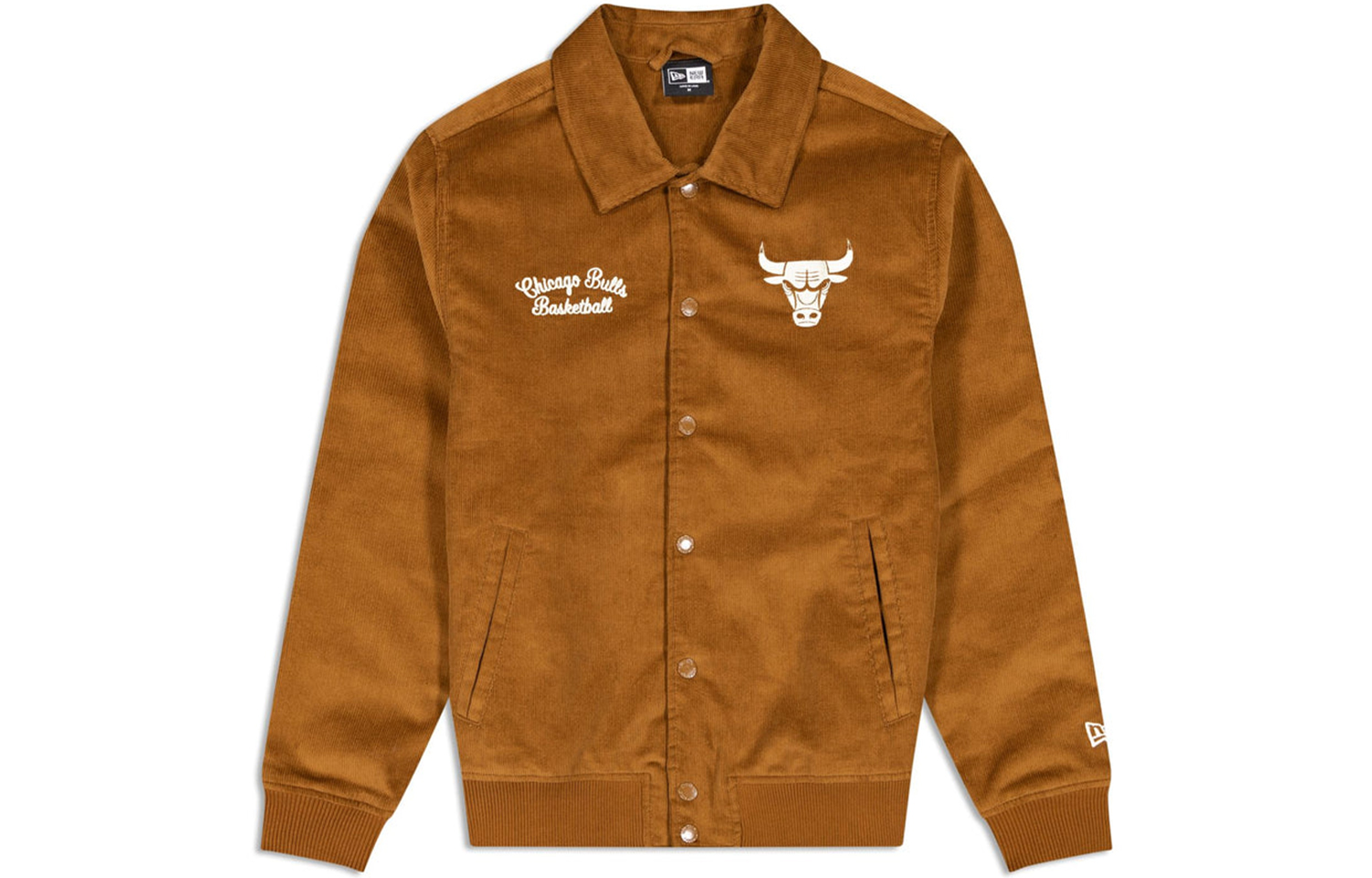 New Era FW23 Chicago Bulls Letter Print Khaki Button-Up Jacket Unisex 60487634