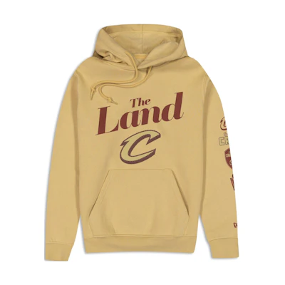 New Era FW23 Cleveland Cavaliers Letter Print Hoodie Unisex Khaki 60429328
