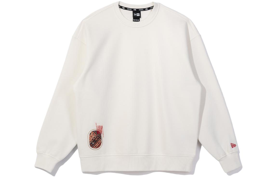 New Era FW23 Embroidered Crewneck Sweatshirt Unisex White 13781069