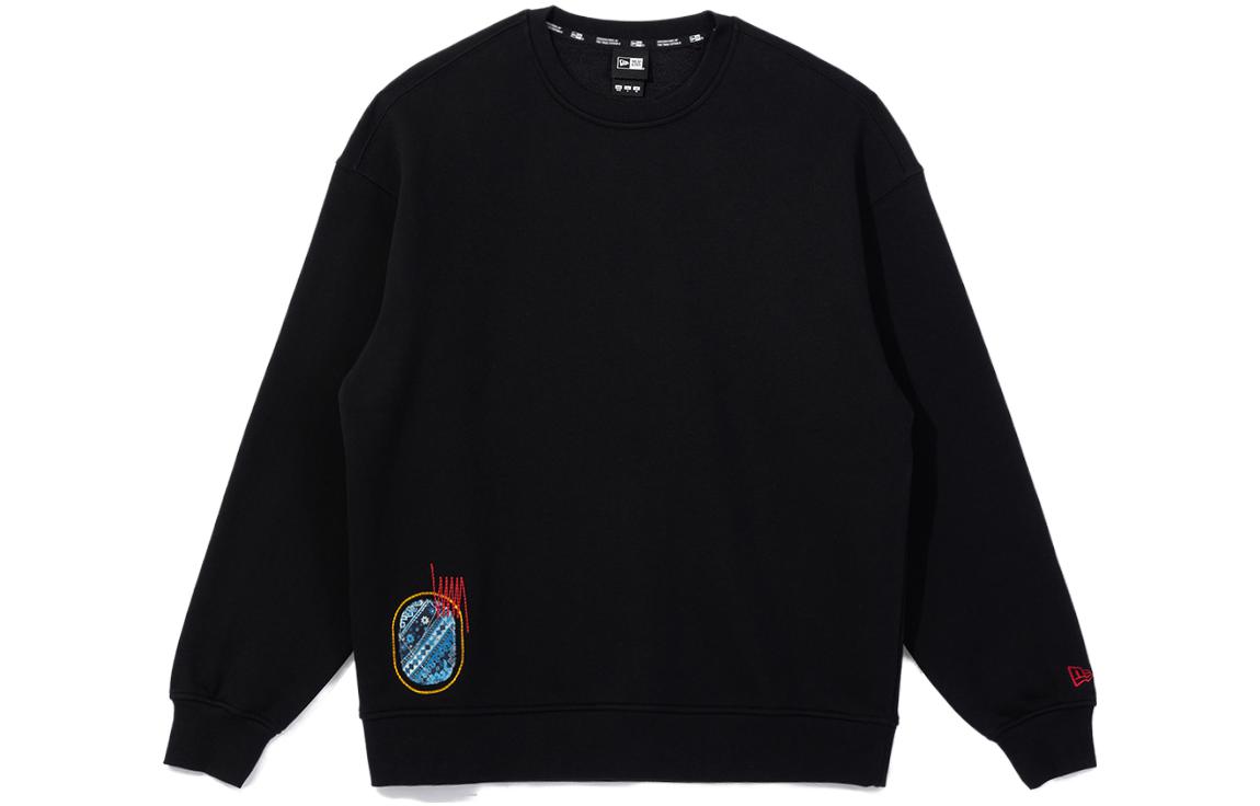 New Era FW23 Embroidered Crewneck Sweatshirt Unisex - Black 13781070