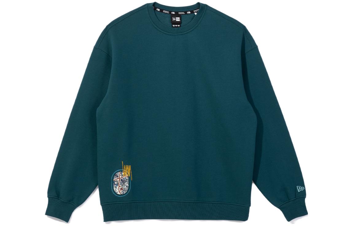 New Era FW23 Embroidered Crewneck Sweatshirt Unisex Green 13944718