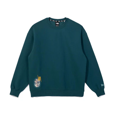 New Era FW23 Embroidered Crewneck Sweatshirt Unisex Green 13944718