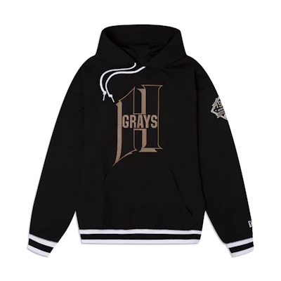 New Era FW23 Embroidered Letter Hoodie Unisex Black Long Sleeve 60363101