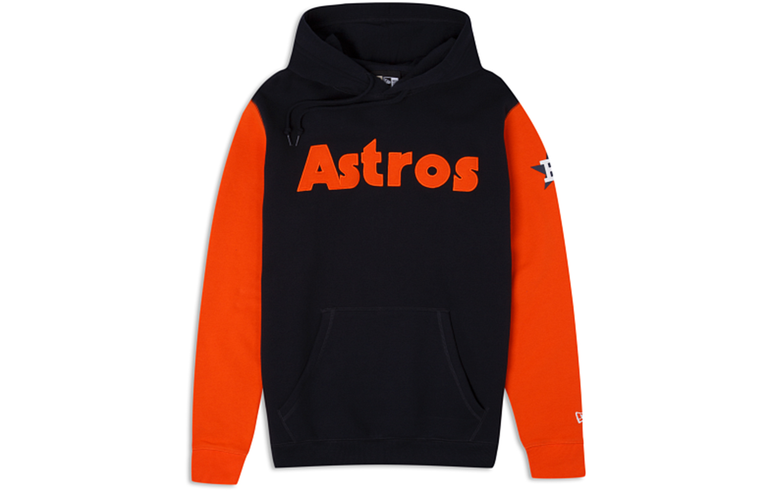 New Era FW23 Embroidered Patchwork Colorblock Sweatshirt Unisex Black 60416561