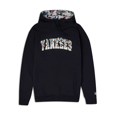 New Era FW23 Floral Letter Graphic Hoodie Unisex Black 60357770