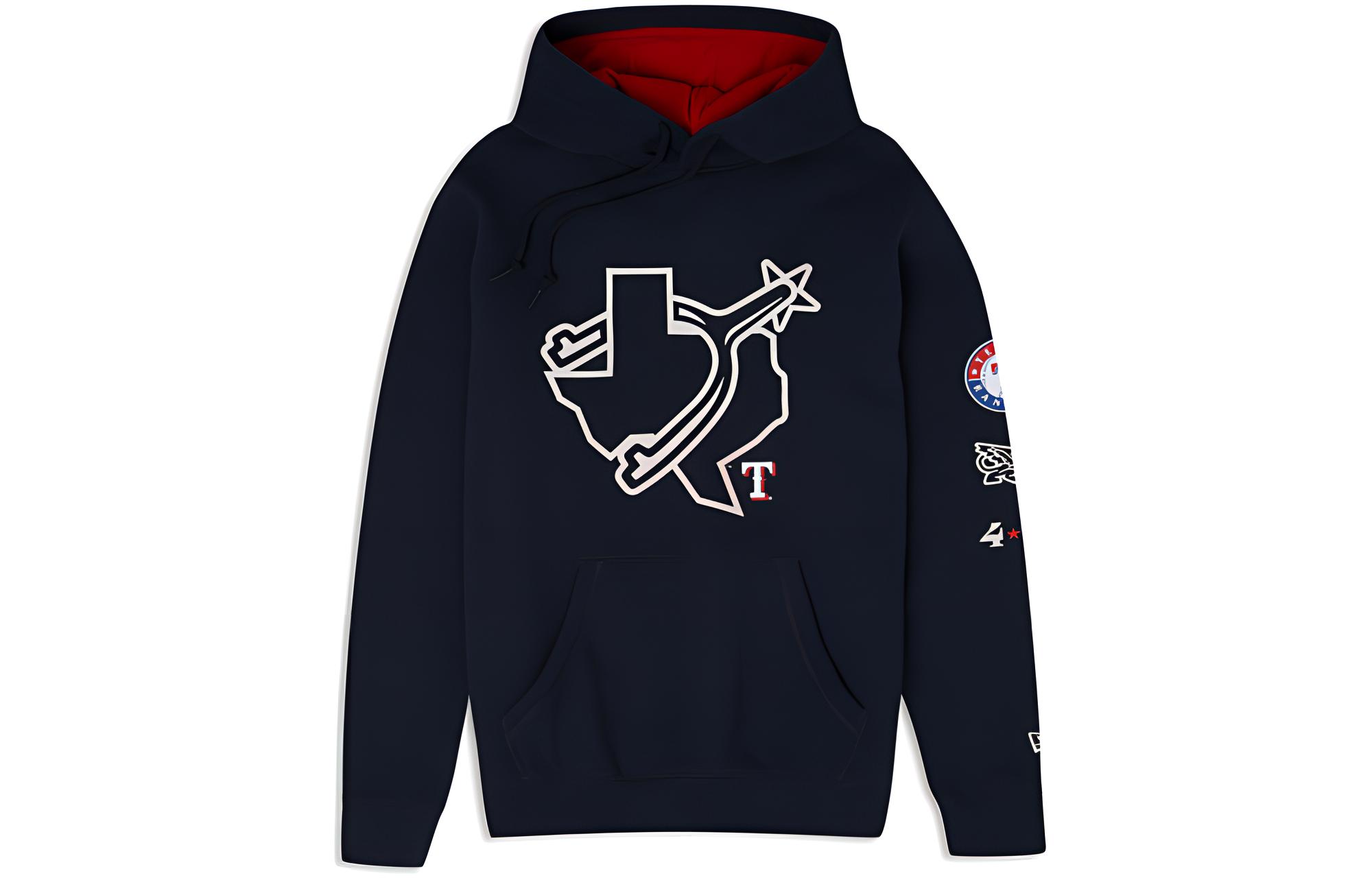 New Era FW23 Geometric Pattern Unisex Black Hoodie 60357282