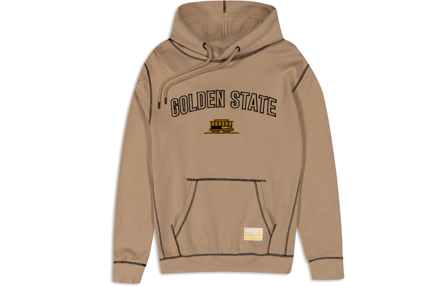 New Era FW23 Golden State Warriors Letter Print Hoodie Unisex Brown 60430779