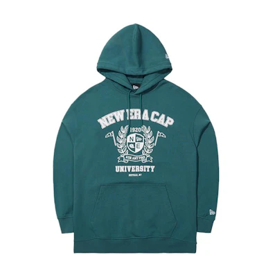 New Era FW23 Green Letter Logo Print Hoodie Unisex 13789106