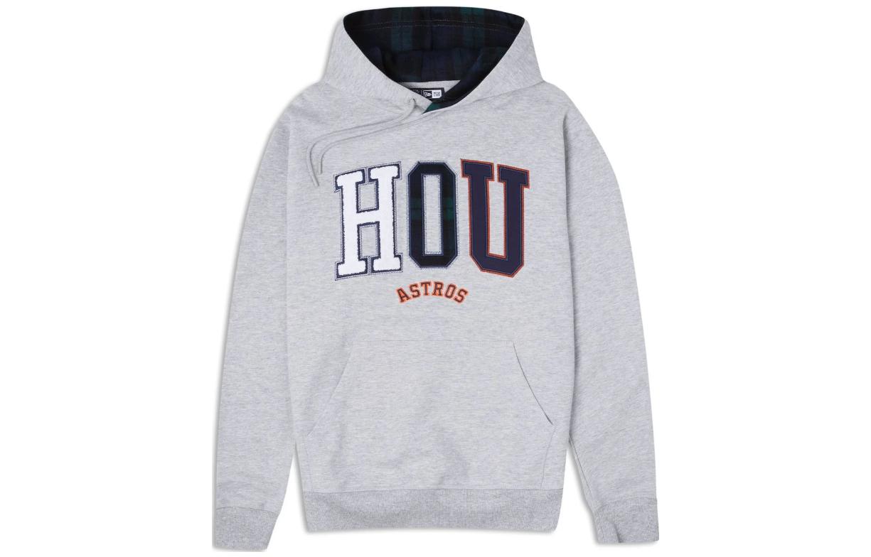 New Era FW23 Houston Astros Letter Logo Hoodie Unisex Gray 60430686