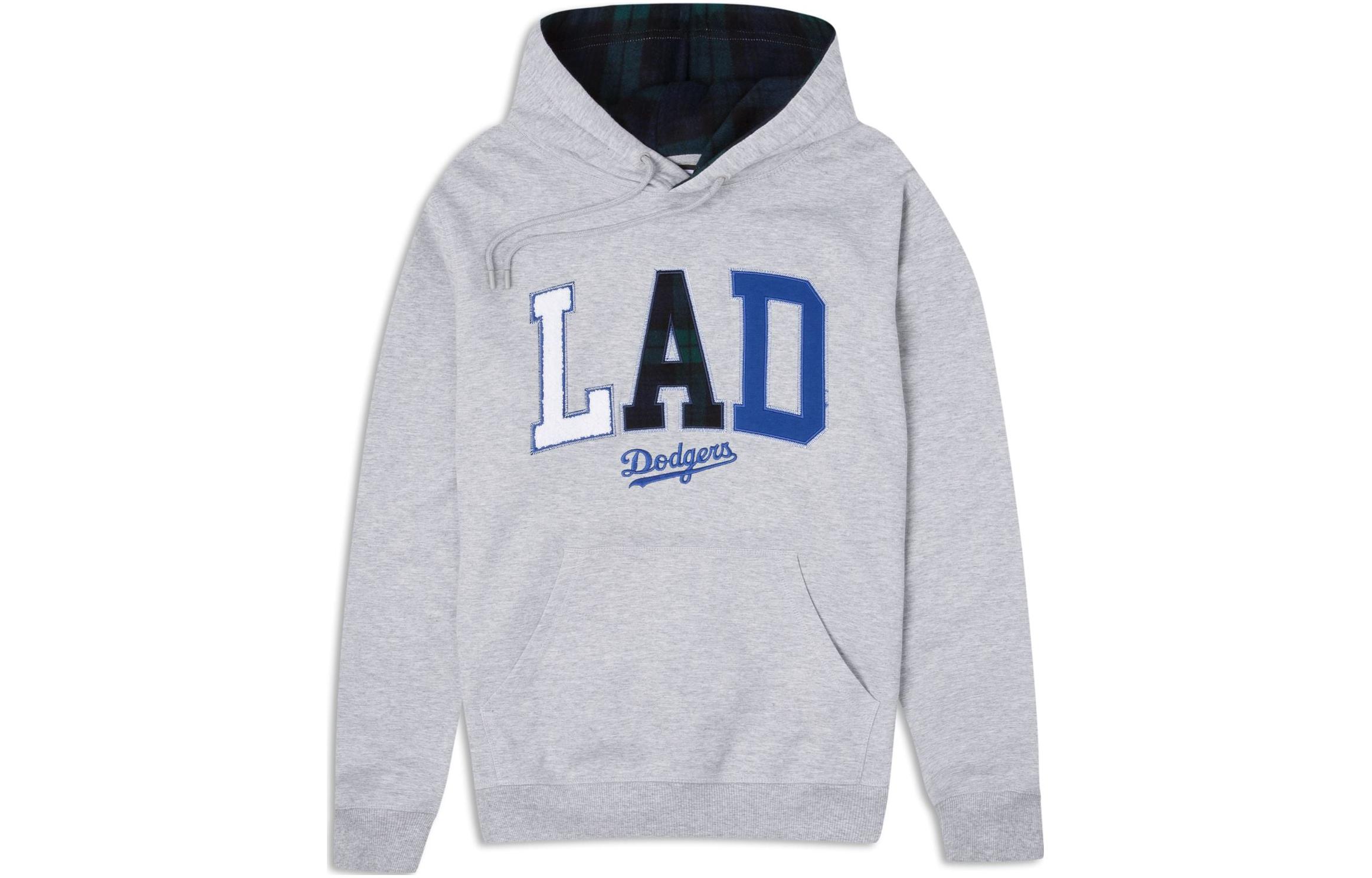 New Era FW23 LA Dodgers Letter Graphic Hoodie Unisex Gray 60430697