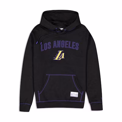 New Era FW23 LA Lakers Alphabet Patchwork Hoodie Unisex Black 60429519