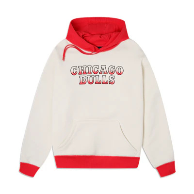 New Era FW23 Letter Animal Print Colorblock Hoodie Unisex White 60335884