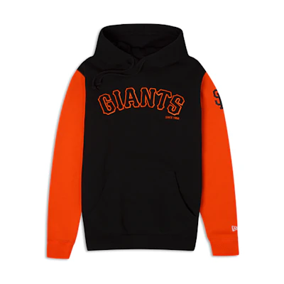 New Era FW23 Letter Pattern Color Block Hoodie Unisex Black 60416563