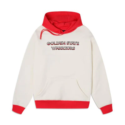New Era FW23 Letter Print Colorblock Hoodie Unisex White 60335893