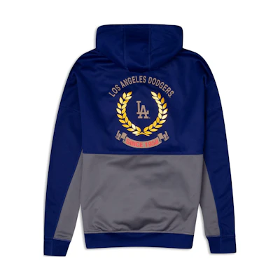 New Era FW23 Letter Print Colorblock Hoodie Unisex Blue 60421285
