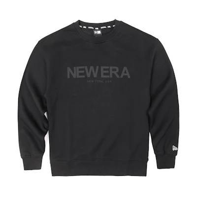 New Era FW23 Letter Print Crewneck Long Sleeve Sweatshirt Unisex Black 13781181