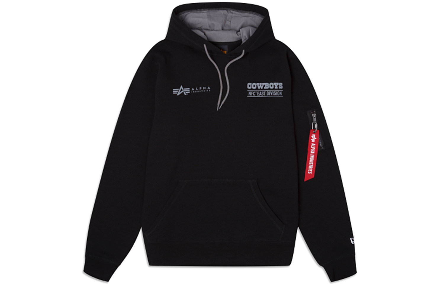 New Era FW23 Letter Print Hoodie Black Unisex 13117775