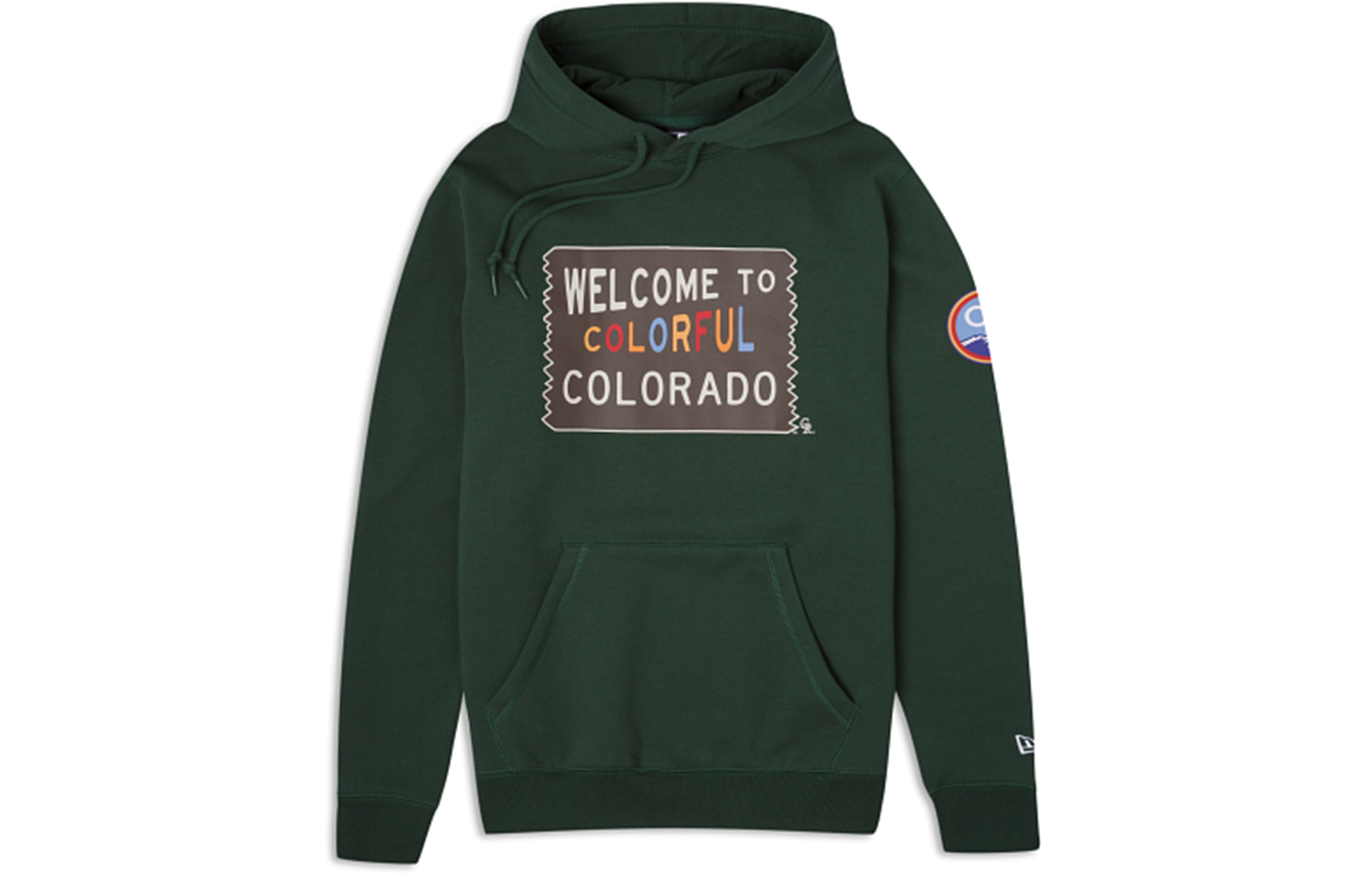 New Era FW23 Letter Print Hoodie Unisex Dark Green 60357262