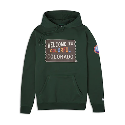 New Era FW23 Letter Print Hoodie Unisex Dark Green 60357262