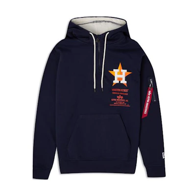 New Era FW23 Letter Print Hoodie Unisex Deep Blue 60333960