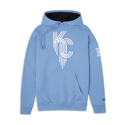 New Era FW23 Letters Print Hoodie Unisex Sky Blue 60357273