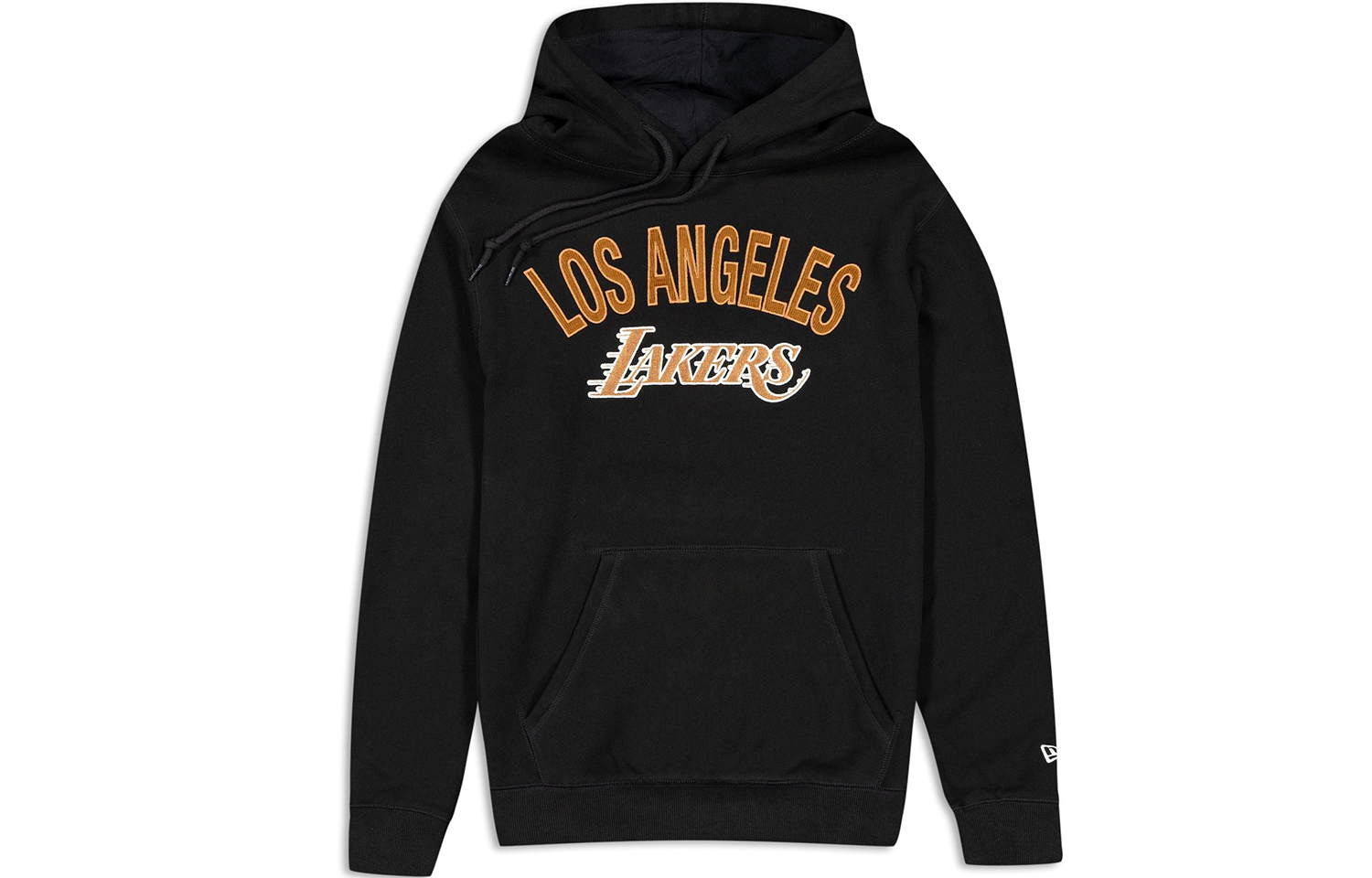 New Era FW23 Los Angeles Lakers Letter Logo Hoodie Unisex Black 60487621
