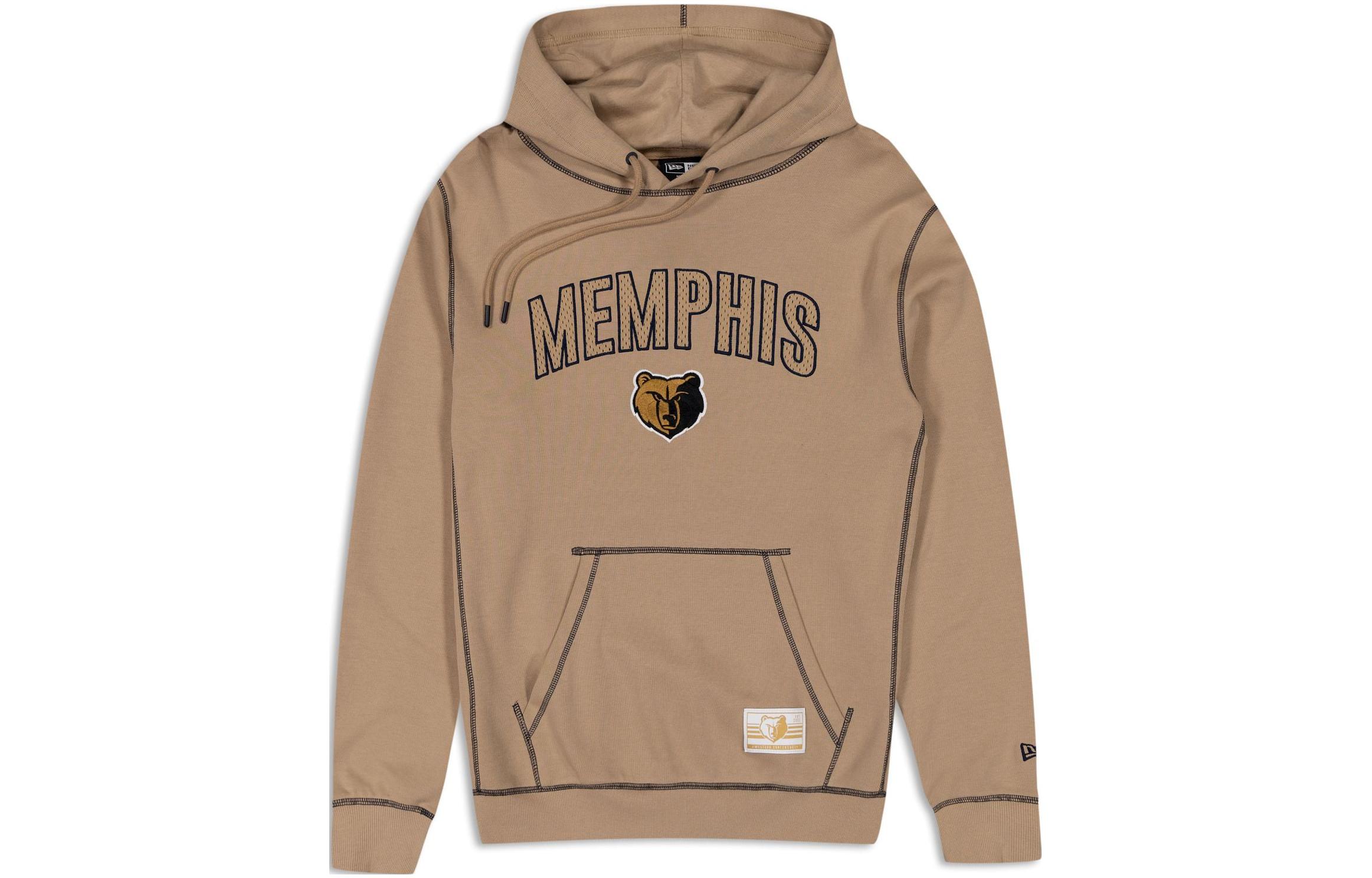 New Era FW23 Memphis Grizzlies Logo Letter Hoodie Brown Unisex 60430772