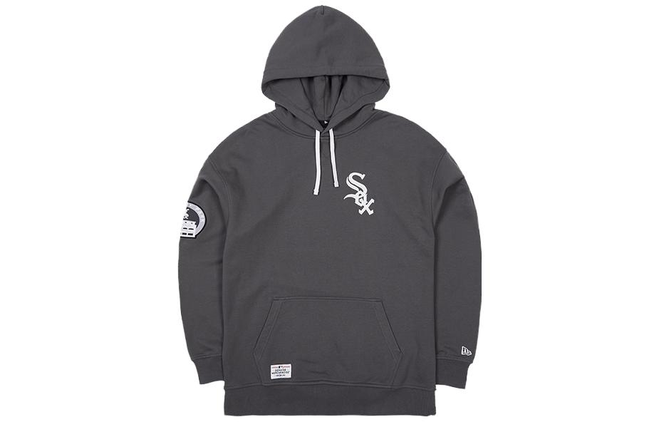 New Era FW23 MLB Chicago White Sox Letter Print Hoodie Unisex Gray 13732637