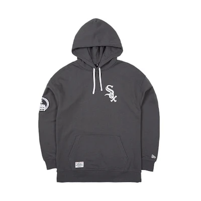 New Era FW23 MLB Chicago White Sox Letter Print Hoodie Unisex Gray 13732637