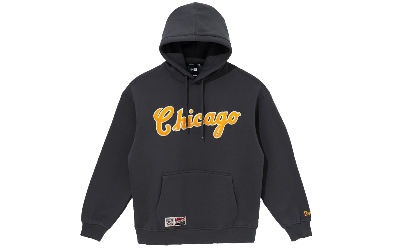 New Era FW23 MLB Cooperstown Chicago White Sox Letter Print Hoodie Unisex Dark Grey 13781133