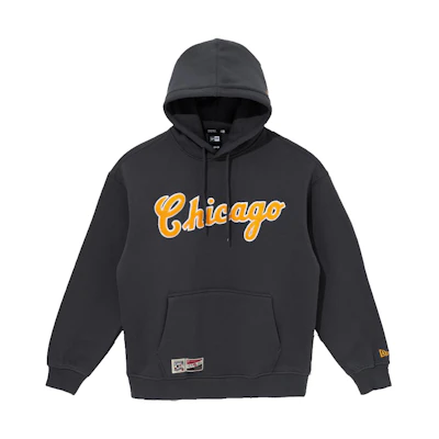 New Era FW23 MLB Cooperstown Chicago White Sox Letter Print Hoodie Unisex Dark Grey 13781133